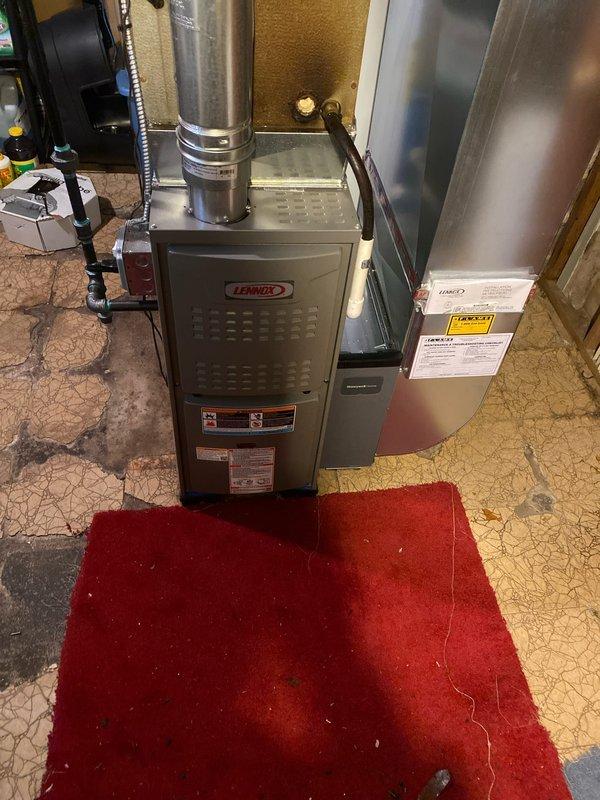 Successfully installed a 70,000 BTU Lennox furnace with proper mechanical and electrical connections. Installed a new liner and reconnected the existing ductwork system. Equipment was properly mounted and all safety components verified for optimal operation.