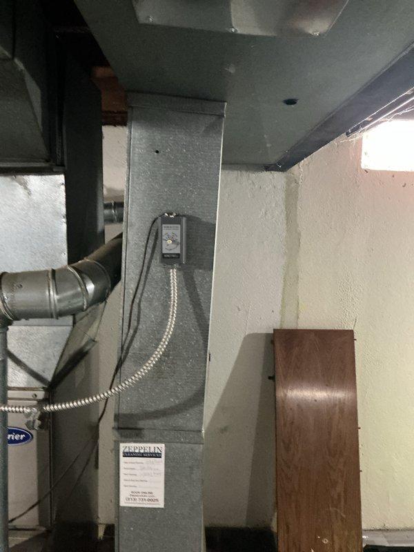 Conducted an estimate for replacement of a 20-year-old AC and furnace system located in basement. Inspection revealed an aging Zeppelin air handler with standard ductwork configuration and a gas furnace with visible wear consistent with its age. Recommended complete system replacement to improve efficiency and reliability.