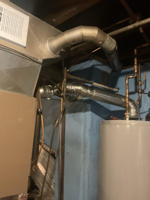 Successfully completed installation of new furnace with associated pump and APCO UV air purification system. Installed proper metal ductwork with appropriate elbow joints connecting to existing system. Permit has been requested and job site photographs were taken to document the completed installation.