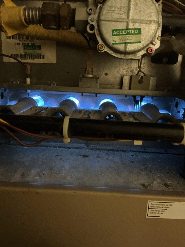 Assessed Trane furnace not producing airflow. Diagnosed pressure switch failure. Ordered replacement part from Dakota Supply (PO: 1292705-001). Upon installation and testing, confirmed proper flame sequence and operation, restoring heat to the system.