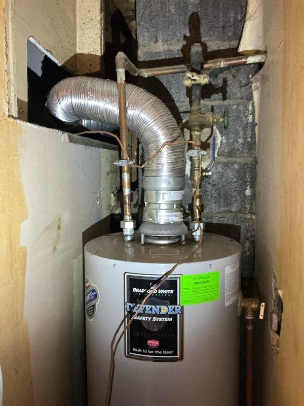 Responded to service call for Bradford White water heater with pilot light failure. Diagnosed and repaired faulty thermocouple in the Defender Safety System, ensuring proper pilot ignition. Tested unit after repair to confirm stable pilot flame and proper operation of the tank heater.