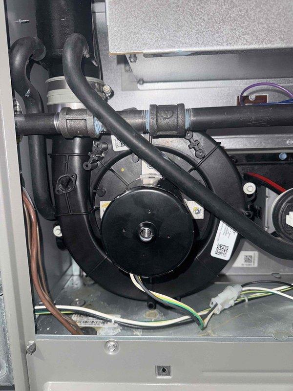 Responded to service call for Honeywell Home furnace (installed 2023) with reported blinking red light. Upon inspection, removed front panel to access internal components and examined blower motor, control board, and electrical connections. Confirmed system was operating normally and blinking light was standard operational indicator, not a fault code. No repairs needed as all components were functioning properly.