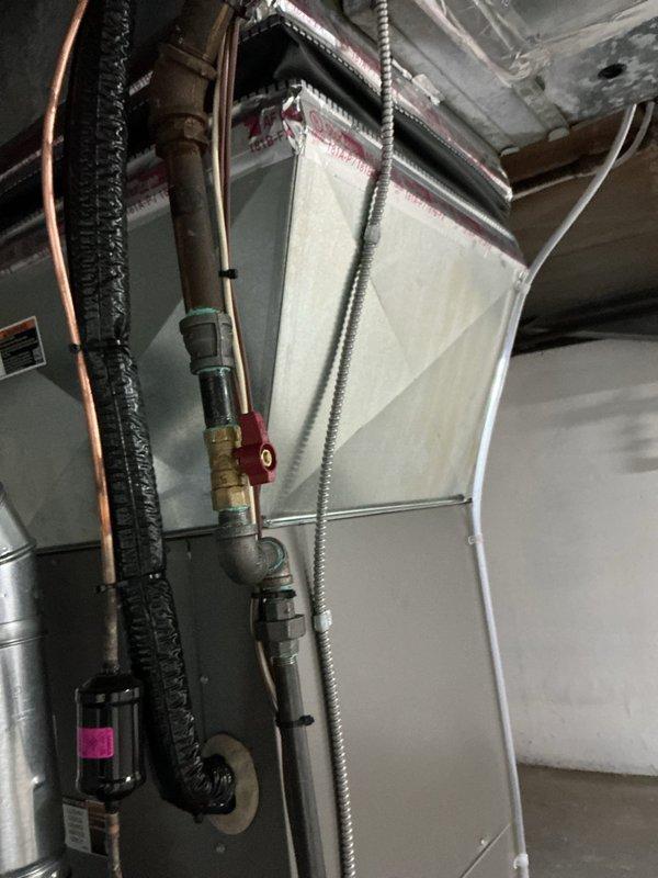 Diagnosed 1-year-old furnace failing to deliver heat despite ignition. Identified failed blower motor as root cause after inspecting electrical components and air handler unit. Ordered replacement motor through Lennox Madison Heights with expected arrival within 2-3 business days.