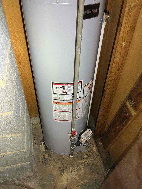 Conducted a Gold Furnace Inspection in the basement at customer's request. Upon arrival, observed that the unit in question was actually a Reliance water heater rather than a furnace. Documented the condition of the water heater, including connections, pressure relief valve, and surrounding installation area for future reference.