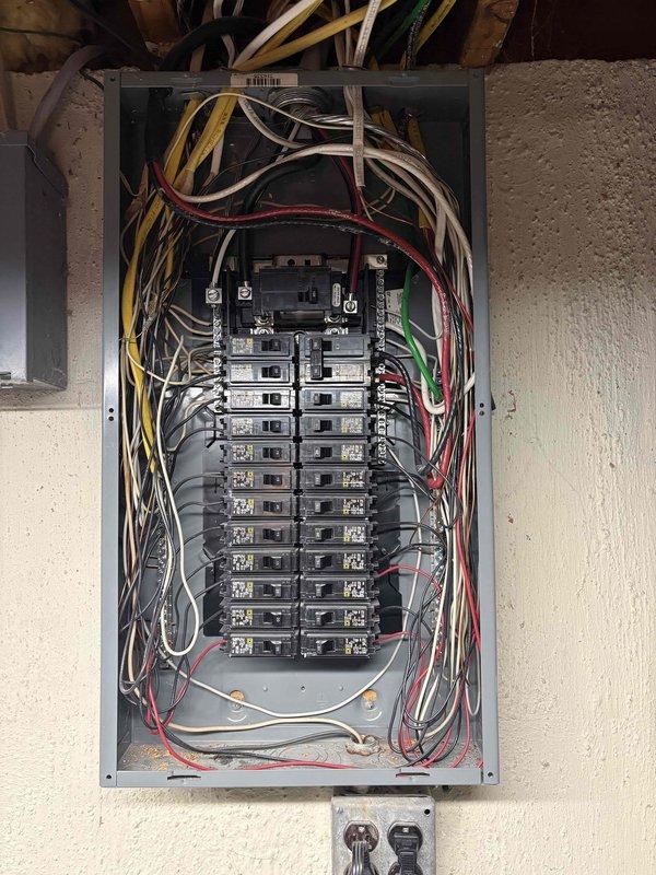 Installed a new 240V outlet in the laundry room/basement area. Inspected the electrical panel to ensure proper circuit connection and load capacity. Completed wiring installation with appropriate gauge conductors and verified proper voltage at the outlet.