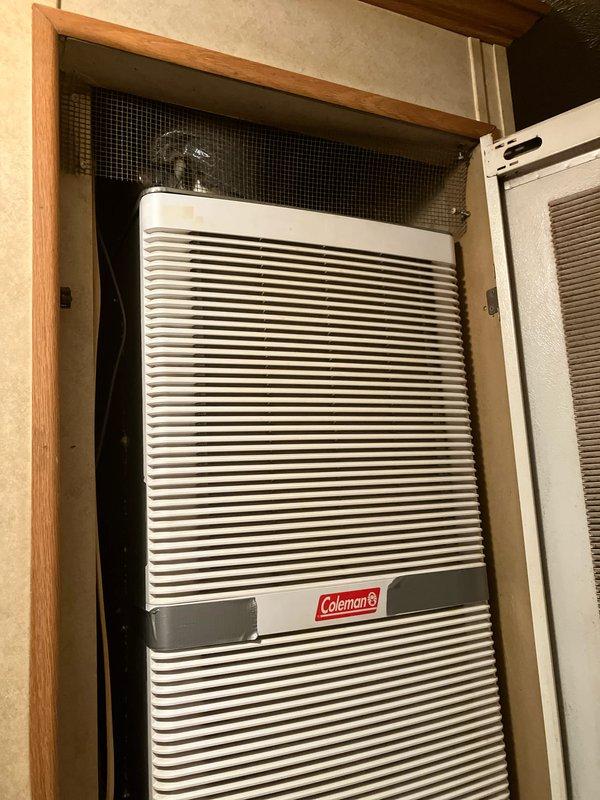 Performed assessment on an aging Coleman natural gas furnace (10+ years old) installed in hallway utility closet. Unit is currently operational but nearing end of service life. Provided replacement quote for comparable natural gas system to customer, who indicated competitor (Randazzo) is also submitting proposal.