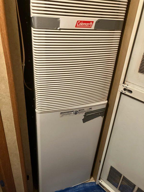 Performed assessment on an aging Coleman natural gas furnace (10+ years old) installed in hallway utility closet. Unit is currently operational but nearing end of service life. Provided replacement quote for comparable natural gas system to customer, who indicated competitor (Randazzo) is also submitting proposal.