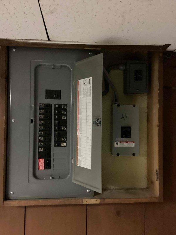 Conducted furnace replacement estimate for residential property with unknown age furnace located in basement. Inspected existing ductwork configuration, including silver flexible metal ducting and connections. Evaluated electrical panel and circuit capacity to ensure compatibility with potential new HVAC system installation.