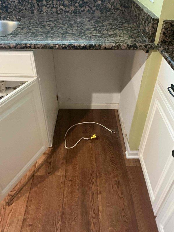 Completed installation and hookup of dishwasher in kitchen area with granite countertop. Properly connected electrical components and ensured unit fit securely within the designated cabinet space. All connections were tested and verified to be functioning correctly.
