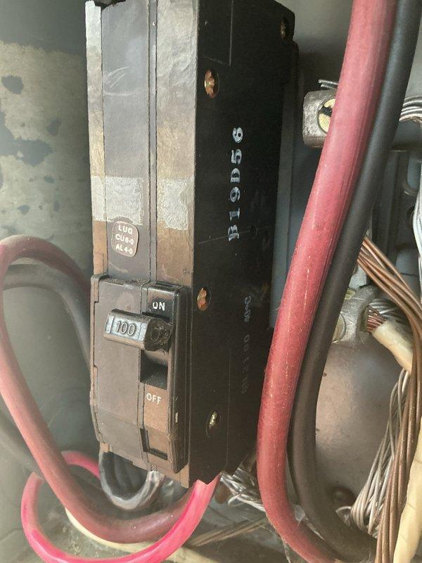 Responded to no power call. Inspected main electrical panel and identified 100-amp main breaker in OFF position. Reset breaker to ON position, restoring power to residence; confirmed proper operation of all circuits.