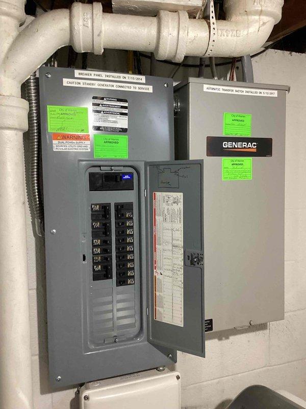 Performed site inspection of a 16kW Generac generator experiencing low RPM error codes despite customer's recent battery replacement. Conducted diagnostic assessment of the generator's motor and control systems to determine repair feasibility. Provided estimate for complete generator replacement versus motor repair options based on inspection findings and equipment age (unit appears to have been installed in 2017).