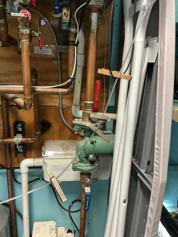 Diagnosed 7-year-old Noble Fire Tube combi unit experiencing no hot water output. Identified issues with the condensate neutralizer requiring replacement. Placed order for condensate neutralizer kit and water sensor at Hydronic Supply under PO: 1277086-001 with expected delivery in 7-10 business days.