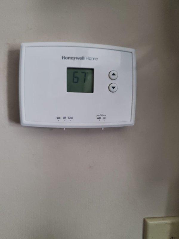 Diagnosed and serviced 30-year-old furnace in manufactured home that had completely failed, leaving customer dependent on stove and electric heaters for warmth. Upon inspection of the mechanical room, found multiple system failures in the aging unit requiring component replacement. Successfully restored heating function and verified proper operation through thermostat testing, bringing system back to operational status.