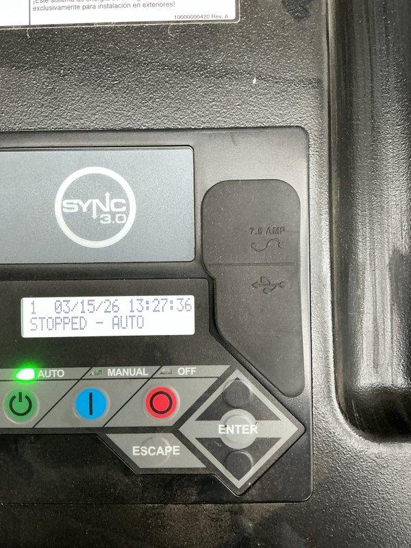 Performed diagnostic assessment on a newly installed 14kW Honeywell generator that customer reported was running excessively. Inspection of control panel (SYNC 3.0) confirmed unit was in "STOPPED - AUTO" mode with proper indicator lights functioning. Verified generator installation parameters and explained normal operational cycles to customer, confirming the unit was functioning as designed.