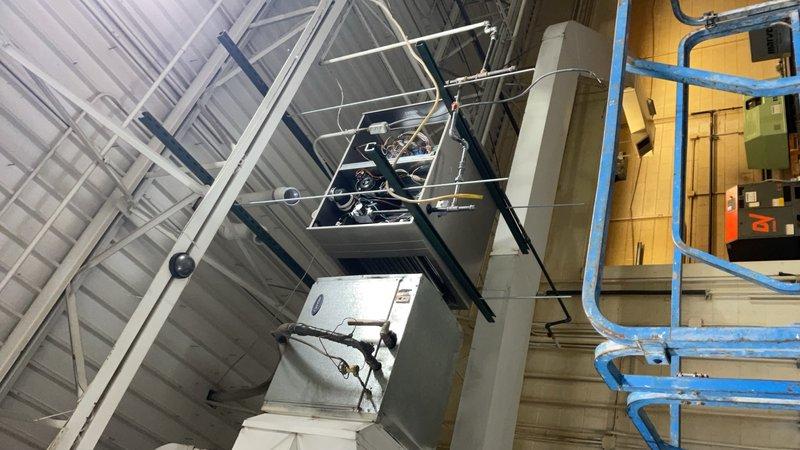 Successfully completed removal and installation of two 110,000 BTU Carrier 59SC6A120 gas furnaces in commercial space, including replacement of condensate pumps and minor duct modifications. Performed all required power and control connections, installed new gas valves, and completed work in compliance with city permits.