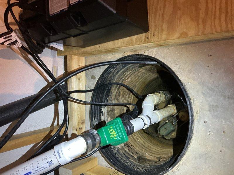 Responded to service call for backup sump pump malfunction following power outage. Upon inspection, identified improperly installed check valve as root cause of system failure. Corrected valve installation and verified proper operation of primary and backup pump systems to ensure reliable basement flood protection.
