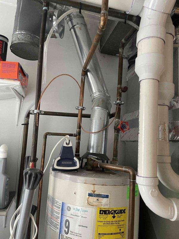 Conducted site assessment for AC installation at commercial location with existing gas furnace and water heater in utility room. Evaluated space constraints and existing mechanical systems to determine appropriate equipment specifications. Customer requires new AC system installation with no existing cooling infrastructure present.