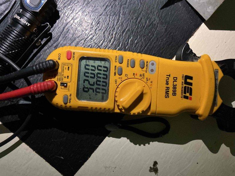 Performed diagnostic on furnace sending cold air. Tested electrical components with digital clamp meter showing 25.9A reading. Replaced faulty ignition sensor which was preventing proper heating cycle initiation. Installed new 20x25x1 filter as requested. System now operating correctly with proper heat output.