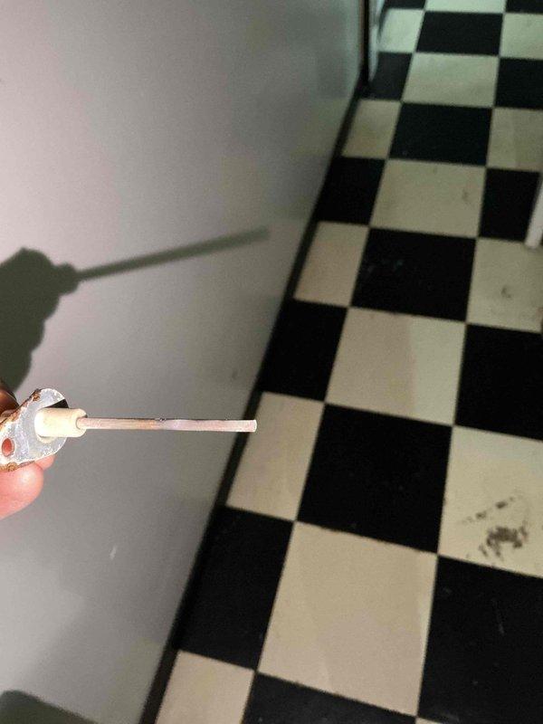 Performed diagnostic on furnace sending cold air. Tested electrical components with digital clamp meter showing 25.9A reading. Replaced faulty ignition sensor which was preventing proper heating cycle initiation. Installed new 20x25x1 filter as requested. System now operating correctly with proper heat output.