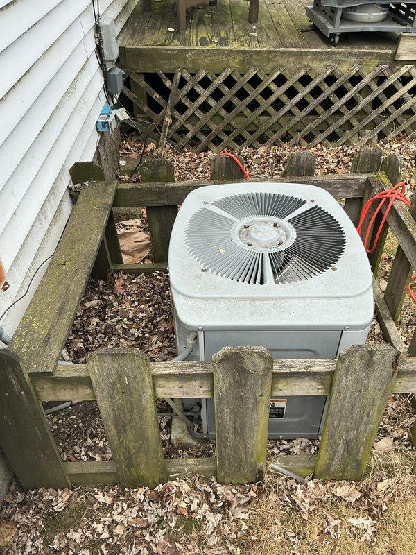 Performed inspection of water damage affecting multiple HVAC components with leakage originating from chimney liner. Evaluated 20+ year old furnace and recently installed hot water tank for replacement, also assessed Carrier outdoor condenser unit which shows weathering and may require replacement due to water damage. Customer requires comprehensive solution for furnace, chimney liner, and potentially AC and hot water tank replacement.
