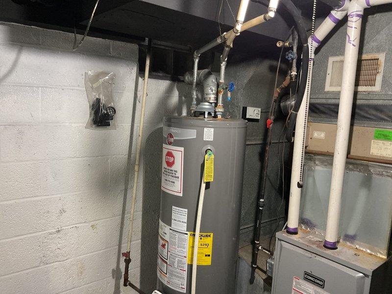 Responded to a carbon monoxide leak at residence where water heater had been previously shut off by DTE. Performed pressure test on gas system and inspected water heater installation in basement utility room, which revealed improper ventilation in the dark, confined space. Completed necessary repairs to restore safe operation of the water heater and eliminated the CO hazard.