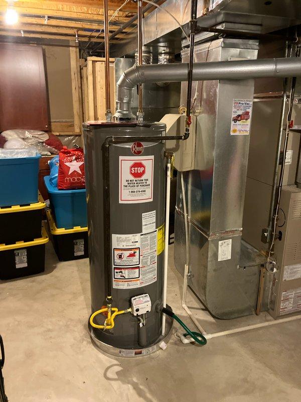 # HVAC Estimate - Replacement Summary

Performed on-site evaluation for complete furnace and air conditioning system replacement at residential property. Assessed existing 10+ year old natural gas furnace and AC system located in basement. Current equipment remains operational but customer inquired about available replacement options and promotional offerings. Documented existing system configuration including furnace, air handler, and condensate drainage setup with metal conduit and PVC drain lines. Photographed current equipment specifications, manufacturer labels, and installation layout to prepare comprehensive replacement estimate. Provided quote reference CQ 07617-02 for proposed new HVAC system installation.