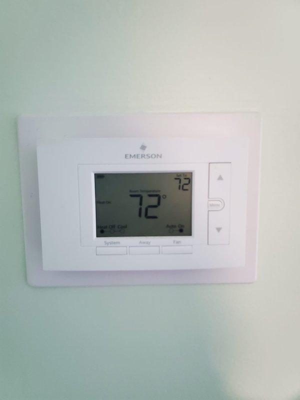 Responded to callback for furnace running but producing no heat in basement location. Performed diagnostic inspection of heating system and heat exchanger assembly, which showed clean condition with no visible damage or obstruction to airflow. Verified thermostat operation showing 72°F set point with heat mode engaged. System requires senior technician follow-up to complete troubleshooting and identify root cause of no-heat condition.