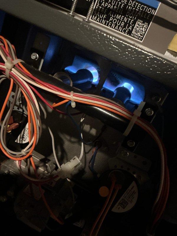 Returned to complete condensate pump replacement on 1.5 ton A/C system with new coil installation. Completed pump installation and verified proper operation with green indicator light illuminated. Addressed customer concern regarding furnace not operating properly since initial installation; inspected burner assembly, blower motor, and electrical connections to diagnose and resolve heating system malfunction.