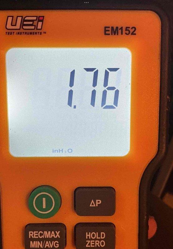 Completed installation of 110,000 BTU furnace system with S40 thermostat, base components, and condensate pump. Obtained mechanical and electrical permits, reconnected all utilities including gas and electrical service, and performed system startup with pressure testing to verify proper operation at 1.76 inches of water column. Submitted rebate applications to Consumers Energy and DTE for energy-efficient equipment installation.