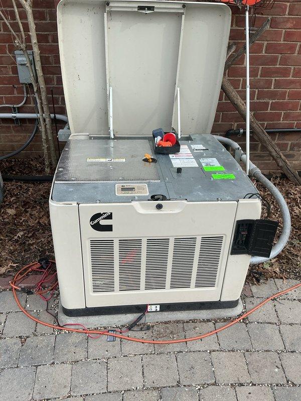 Responded to service call for Cummins residential standby generator not performing scheduled monthly exercise tests. Upon arrival, inspected unit installed in 2020 and accessed control panel to diagnose operational status. Control display showed system in standby mode with 139.7 hours of runtime and last recorded event dated February 2020, indicating exercise cycle had not updated in extended period. Verified AUTO RUN and ON STANDBY indicators were illuminated, confirming unit was armed but not executing programmed test sequences. Reviewed generator control settings and programming parameters to identify cause of missed exercise cycles. Performed system diagnostics to verify battery voltage, control board functionality, and exercise timer configuration. Reset exercise schedule programming and verified proper communication between control module and engine management system. Conducted manual test run to confirm generator starts, runs smoothly, and transfers power correctly. Unit operate