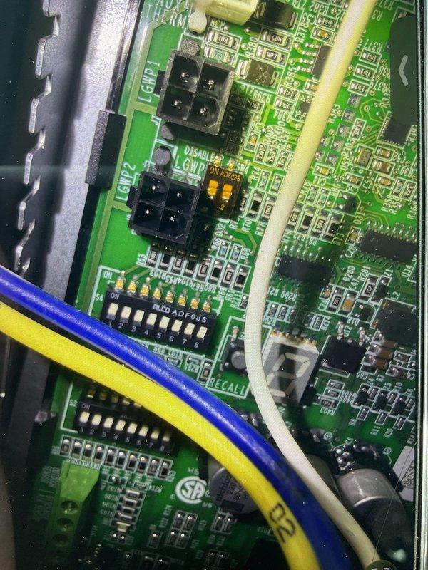 Responded to service call for newly installed furnace with blower continuously running after reaching set temperature. Upon arrival, verified thermostat was set to 74°F with current temperature at 70°F and system in AUTO mode. Inspected furnace control board and wiring connections. Diagnosed issue as improper thermostat configuration causing blower to run continuously in cooling mode rather than cycling with heat calls. Adjusted thermostat fan settings from continuous operation to AUTO mode to cycle with heating demand. Verified proper system operation with blower shutting off at temperature setpoint and cycling correctly with thermostat calls.