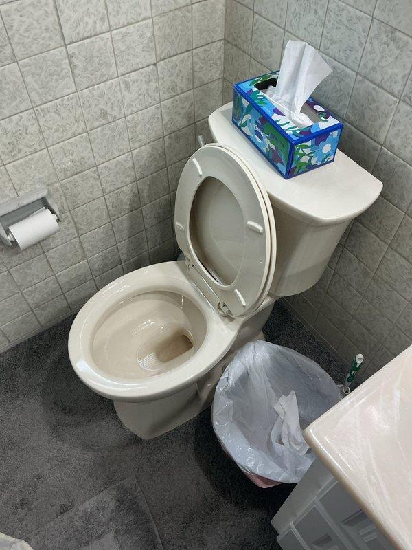 Responded to a clogged toilet caused by excessive toilet paper accumulation. Upon arrival, confirmed that the fixture was experiencing backup issues, with water from the shower causing overflow into the toilet bowl. Successfully cleared the blockage using appropriate plumbing tools and techniques, restoring proper drainage and flush function to the toilet.