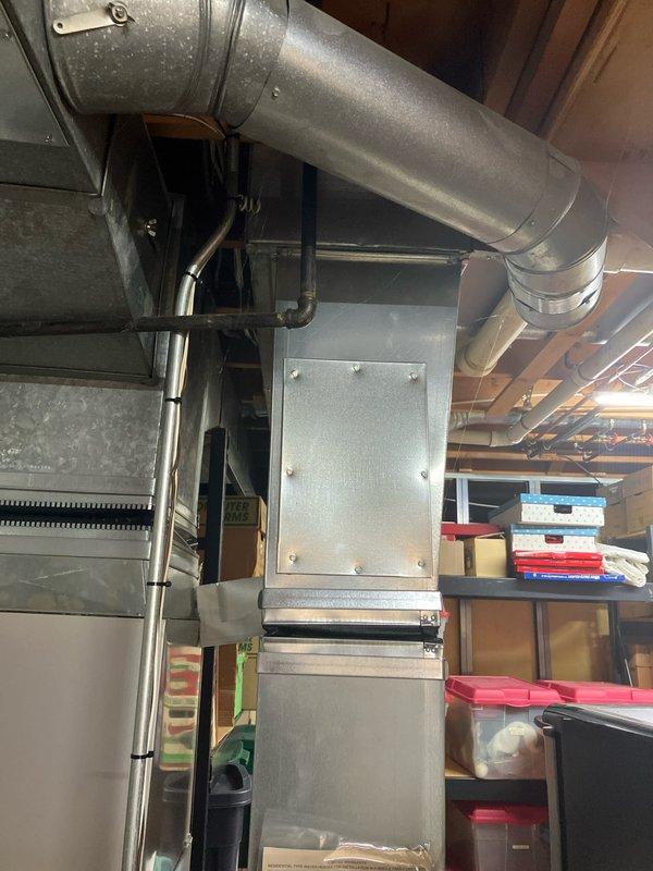Responded to service call for furnace failing to ignite and maintain temperature setpoint. Upon inspection, diagnosed failed heat exchanger on 10+ year old Bryant Plus 95i furnace located in basement. Provided comprehensive estimate for furnace replacement and optional air conditioning system upgrade. Documented existing HVAC system configuration including ductwork, condensate drainage, and electrical connections for replacement planning.