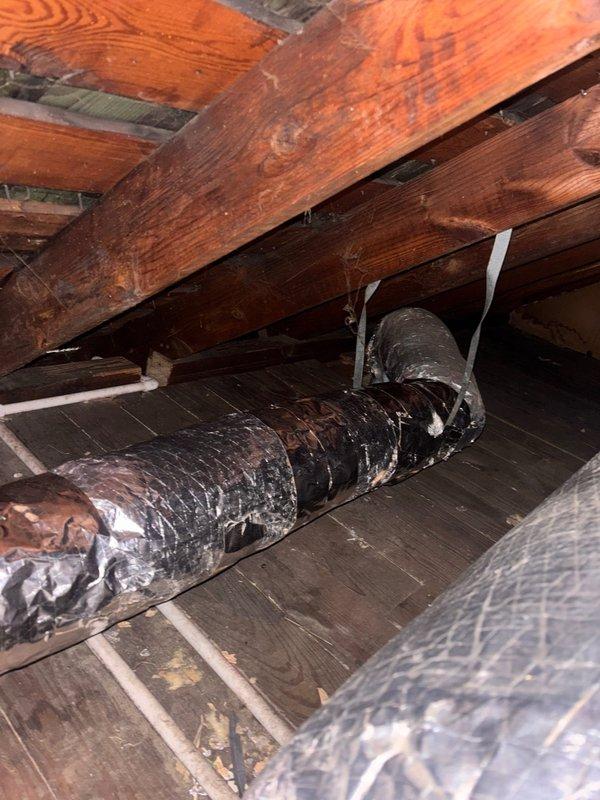 Completed a two-day installation of a 4-ton rear-discharge air handler system in attic space, including condenser reconnection and flexible ductwork routing through existing structural framework. Installed drain pan with wet switch safety control, verified all mechanical connections, and ensured proper system integration with existing HVAC infrastructure. Mechanical permit obtained and final measurements documented for code compliance verification.