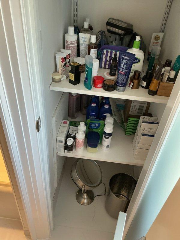 Completed installation of bathroom shower and tub fixtures including chrome shower control valve with cross-handle design, tub spout, and drain overflow cover plate on newly tiled subway tile wall. Additionally installed three-piece vanity sink assembly in bathroom and tightened loose kitchen faucet to restore proper function. All fixtures tested for proper operation and verified no leaks present upon completion.