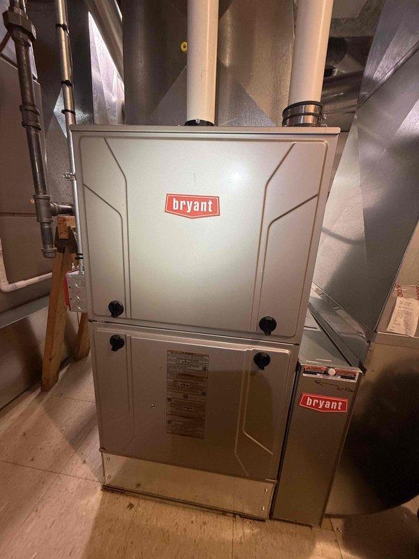 Responded to service call for 12-year-old Bryant furnace experiencing short cycling without producing heat. Performed diagnostic testing using multimeter to check electrical components and connections within the unit. Inspected inducer motor assembly, pressure switch connections, and gas valve operation to identify cause of premature shutdown during heating cycle.