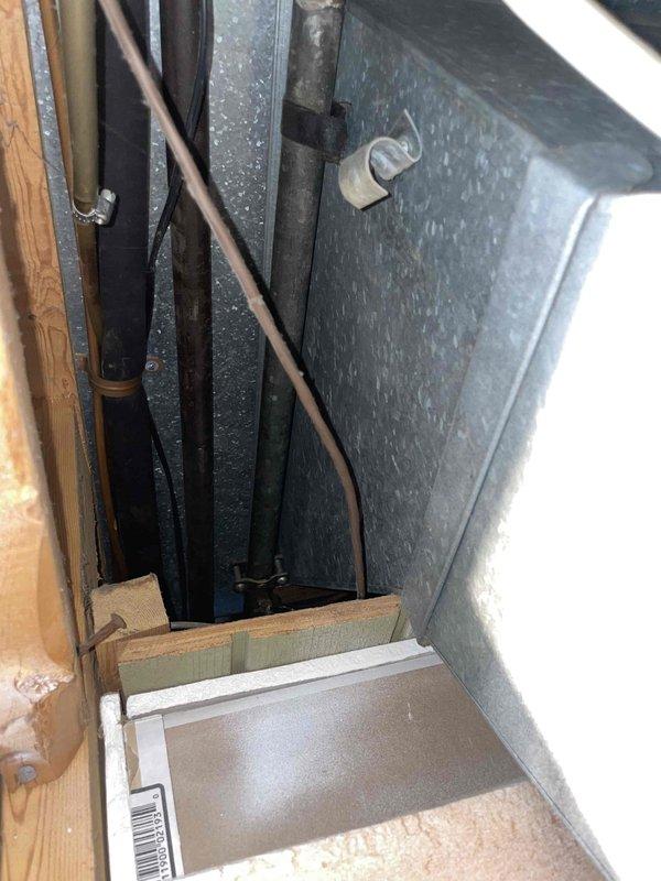 Provided comprehensive estimate for complete AC unit replacement of non-operational system over 10 years old. Evaluated existing air handler installation in attic space with natural gas furnace, assessed copper refrigerant line configuration, and documented current equipment condition including access panels and mounting locations. Prepared detailed quote for new system installation to restore cooling capacity.