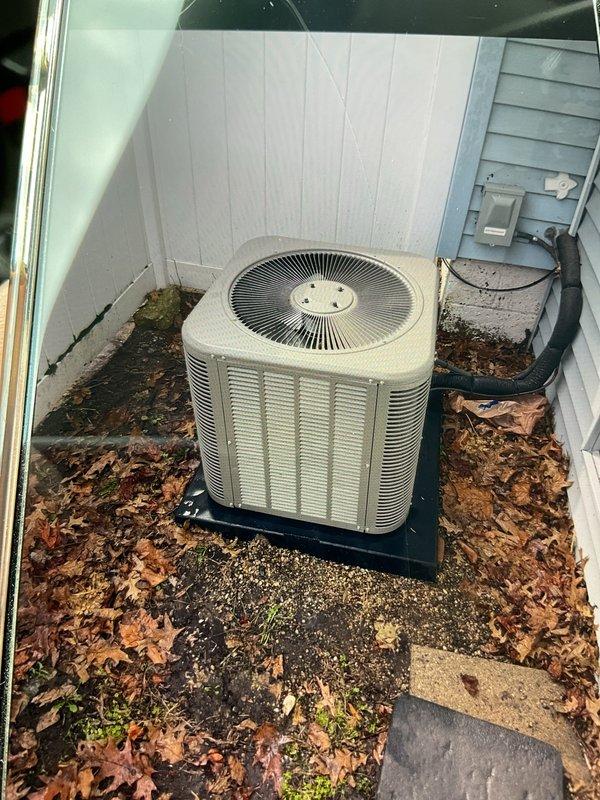 Completed comprehensive Gold AC inspection on 4-year-old residential air conditioning system. Performed thorough examination of outdoor condensing unit, verified proper operation of compressor and condenser fan, inspected electrical connections and components, and assessed overall system performance. Evaporator coil located in basement was evaluated for cleanliness and airflow efficiency. All system parameters found to be operating within manufacturer specifications, with unit maintaining proper cooling capacity and refrigerant levels.