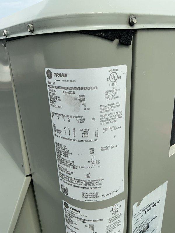 Responded to no cooling complaint on six-year-old Trane commercial rooftop unit. Upon inspection, diagnosed failed control board causing system malfunction. Replaced defective control board with OEM replacement part under existing purchase order, verified all electrical connections, and tested system operation. Unit restored to full cooling capacity with proper airflow and temperature differential confirmed.