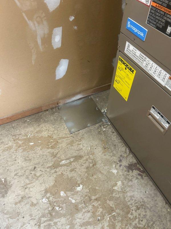 Removed newly installed humidifier from HVAC system due to inoperable water supply line that requires replacement through downstairs unit's ceiling space. Unit removal completed to address customer satisfaction concerns until water line infrastructure can be properly resolved.