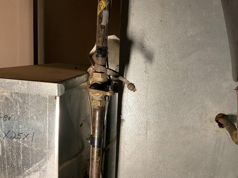 Responded to gas shutoff situation following utility company inspection. Replaced defective shutoff valve and elbow fitting on furnace gas line to restore safe operation. Located and replaced leaking fuel line section running to stovetop range. Performed pressure testing on all repaired gas lines to verify system integrity and ensure no remaining leaks throughout the residence. All repairs completed to code specifications and system returned to safe operating condition.