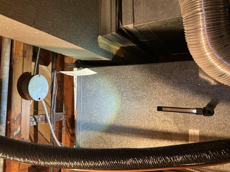 Responded to service call for reported gas odor at furnace location. Gas utility had previously identified a small gas leak at a coupling above the furnace unit. Inspected gas piping connections, located the leaking coupling joint, shut off gas supply, and tightened the faulty connection. Performed leak detection test using soap solution to verify repair integrity, then restored gas service. Conducted operational test of furnace to confirm proper ignition sequence and burner operation. System returned to normal heating function with no further gas odor detected.