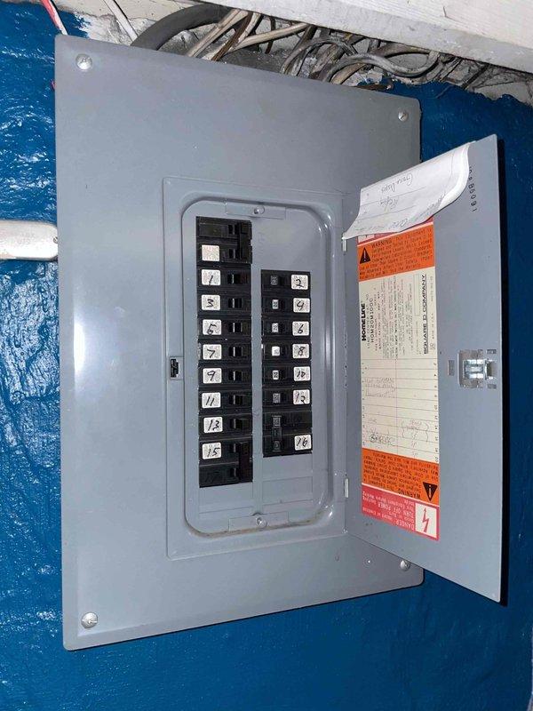 Conducted site assessment for new air conditioning system installation in residential property currently without cooling equipment. Evaluated existing natural gas furnace, ductwork infrastructure, and electrical panel capacity to determine compatibility and requirements for AC addition. Documented mechanical room layout, including existing HVAC components, gas piping with shutoff valve, flexible and rigid ductwork configuration, and available electrical service for new equipment integration.