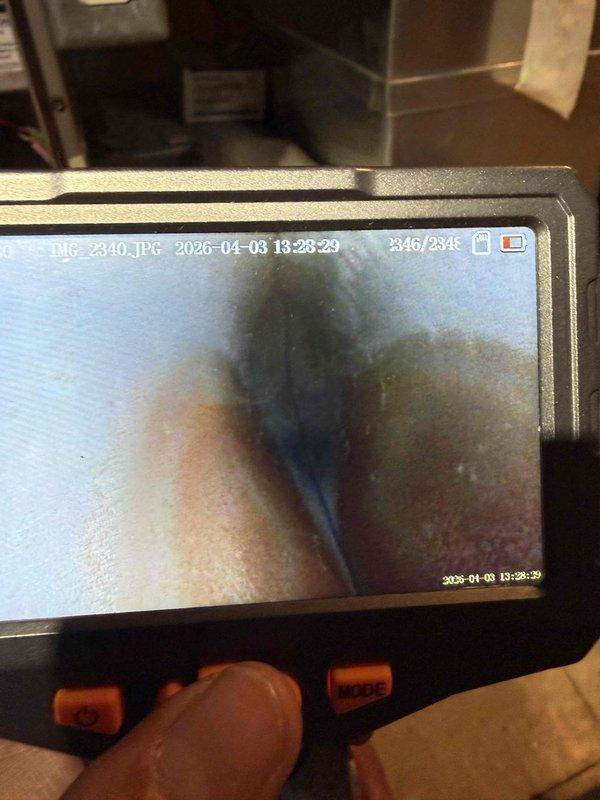 Responded to no-heat call on 13-year-old furnace located in basement with thermostat indicating malfunction. Performed diagnostic inspection using borescope camera to examine internal components and heat exchanger. Identified system failure preventing unit from initiating startup sequence, completed troubleshooting of electrical controls and safety devices to restore heating operation.