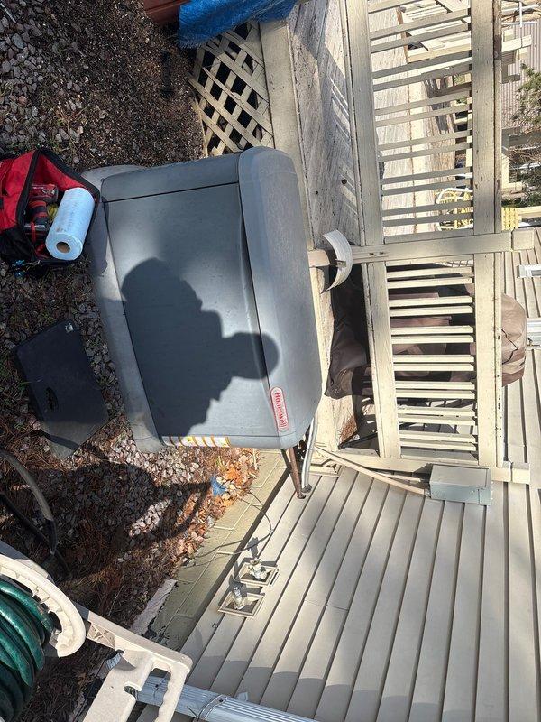 Responded to service call for Honeywell standby generator that failed to activate during recent power outage. Performed comprehensive diagnostic inspection of generator system, including visual assessment of exterior housing, control panel, and connection points. Evaluated battery condition and electrical components to identify failure cause. Documented equipment condition through photography showing unit placement, external components including control interface and warning labels, and surrounding installation environment. Enrolled customer in generator maintenance program and coordinated battery replacement service to restore automatic transfer switch functionality and ensure reliable backup power operation.