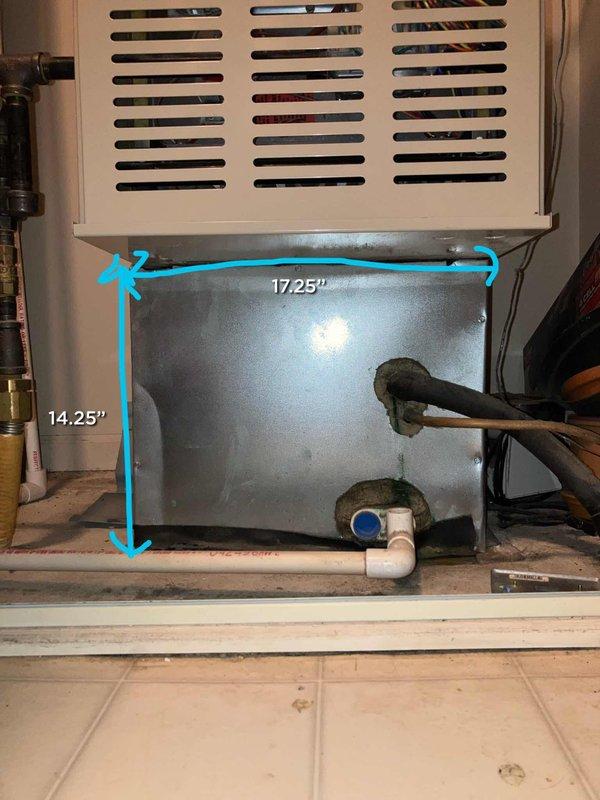 Conducted comprehensive on-site evaluation for full HVAC system replacement at residential property. Assessed existing Lennox outdoor condensing unit positioned on concrete pad against brick exterior, noting electrical disconnect box and conduit configuration. Inspected indoor air handler unit measuring 17.25" x 14.25" installed in utility area with existing refrigerant line set and condensate drain system. Documented current equipment specifications, installation conditions, and clearance requirements. Photographed both outdoor and indoor components to support detailed replacement proposal. Provided customer with complete system replacement options and recommendations based on existing infrastructure and equipment configuration.