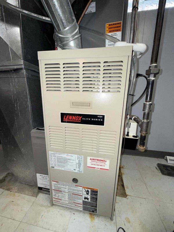 Responded to no-heat call for 10+ year old Lennox Elite Series furnace located in basement. Performed diagnostic inspection using digital camera equipment to examine internal components and ductwork connections. Identified system failure preventing ignition sequence, completed necessary repairs to restore heating operation, and verified proper furnace functionality before departure.