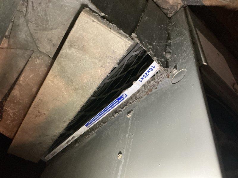 Responded to no-heat call and performed diagnostic inspection of furnace system located in attic space. Upon arrival, accessed air handler unit and inspected internal components including blower motors, electrical connections, and evaporator coil assembly. Documented existing conditions showing dust accumulation on equipment surfaces and evaluated wiring connections and system components to determine cause of heating failure.