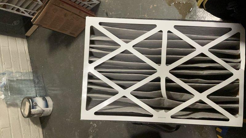 Responded to diagnostic error code displayed on thermostat for 1-year-old Carrier furnace with manufacturer-issued safety notification. Upon inspection, identified significant discoloration and staining on condensate drain components and housing, indicating potential drainage system issues that may have triggered safety alerts. Examined blower assembly, heat exchanger access points, and associated mechanical connections for signs of moisture intrusion or combustion concerns. Verified furnace operational status and documented condition of air filtration system. Photographed affected components showing yellow and brown staining on plastic drain fittings and rust-colored corrosion on surrounding surfaces for warranty documentation purposes.