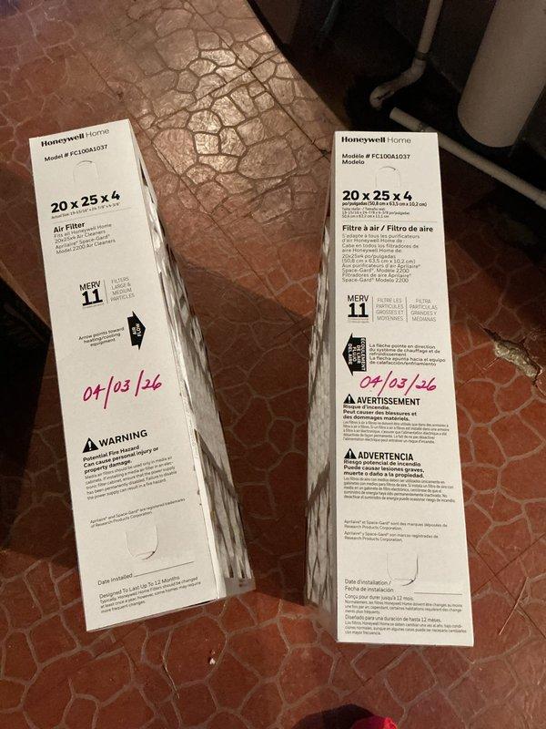 Completed comprehensive Gold AC inspection on 2023 Lennox system with basement-located air handler. Performed full system evaluation including condenser unit inspection, refrigerant level check, electrical connections testing, and airflow measurements. Replaced two 20x25x4 MERV 11 Honeywell Home air filters (models FC100A1003 and FC100A1037) to ensure optimal air quality and system efficiency. Verified all equipment operating within manufacturer specifications with no issues detected. System confirmed functioning properly and ready for cooling season.